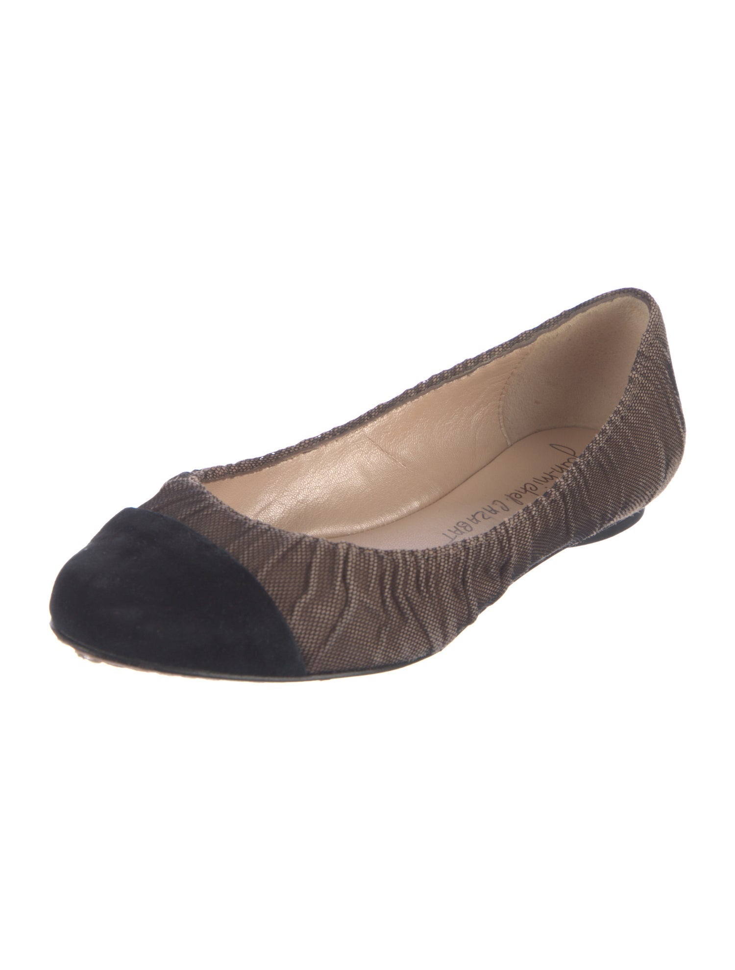 Jean-Michel Cazabat Suede Colorblock Pattern Ballet Flats