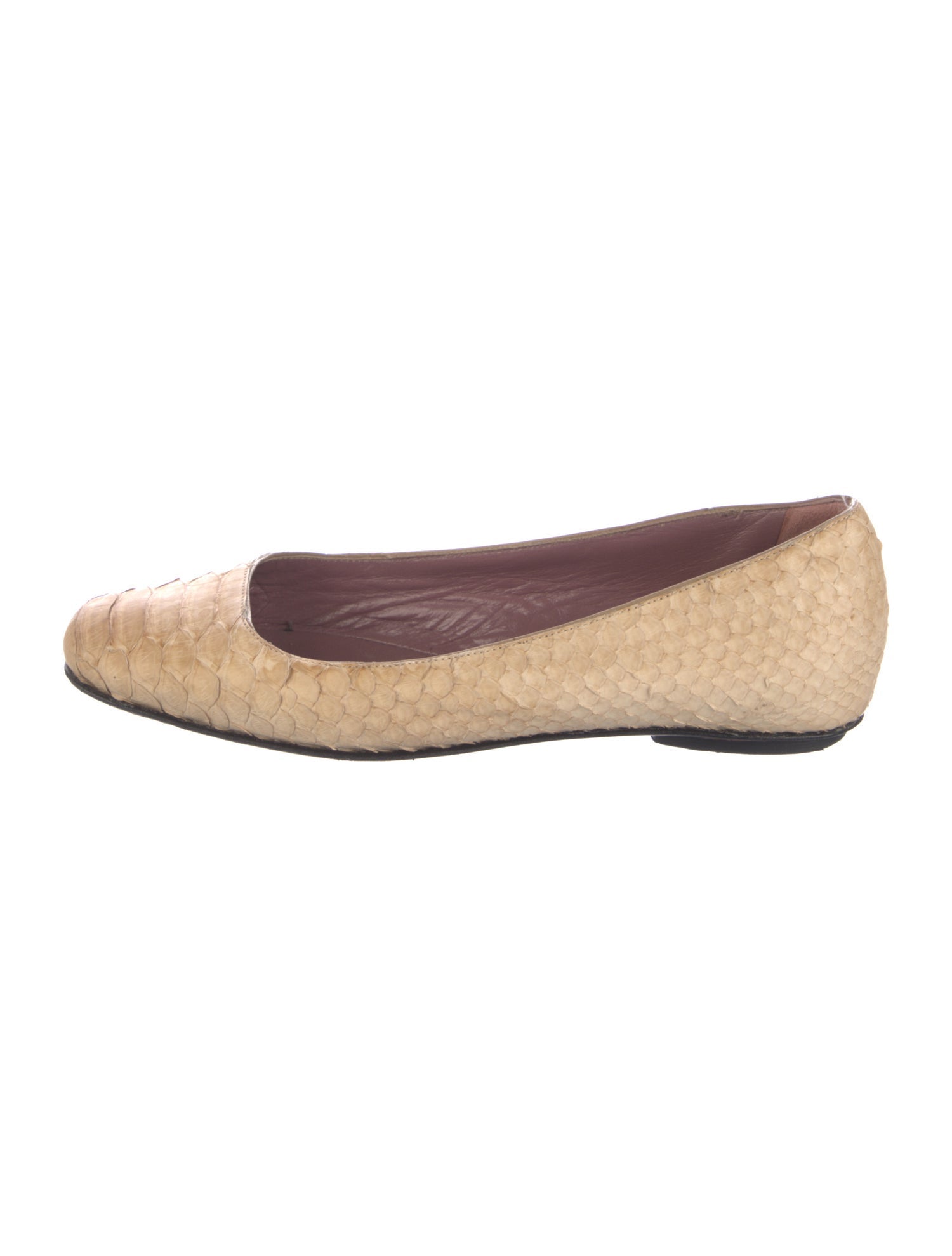 Jean-Michel Cazabat Python Animal Print Ballet Flats