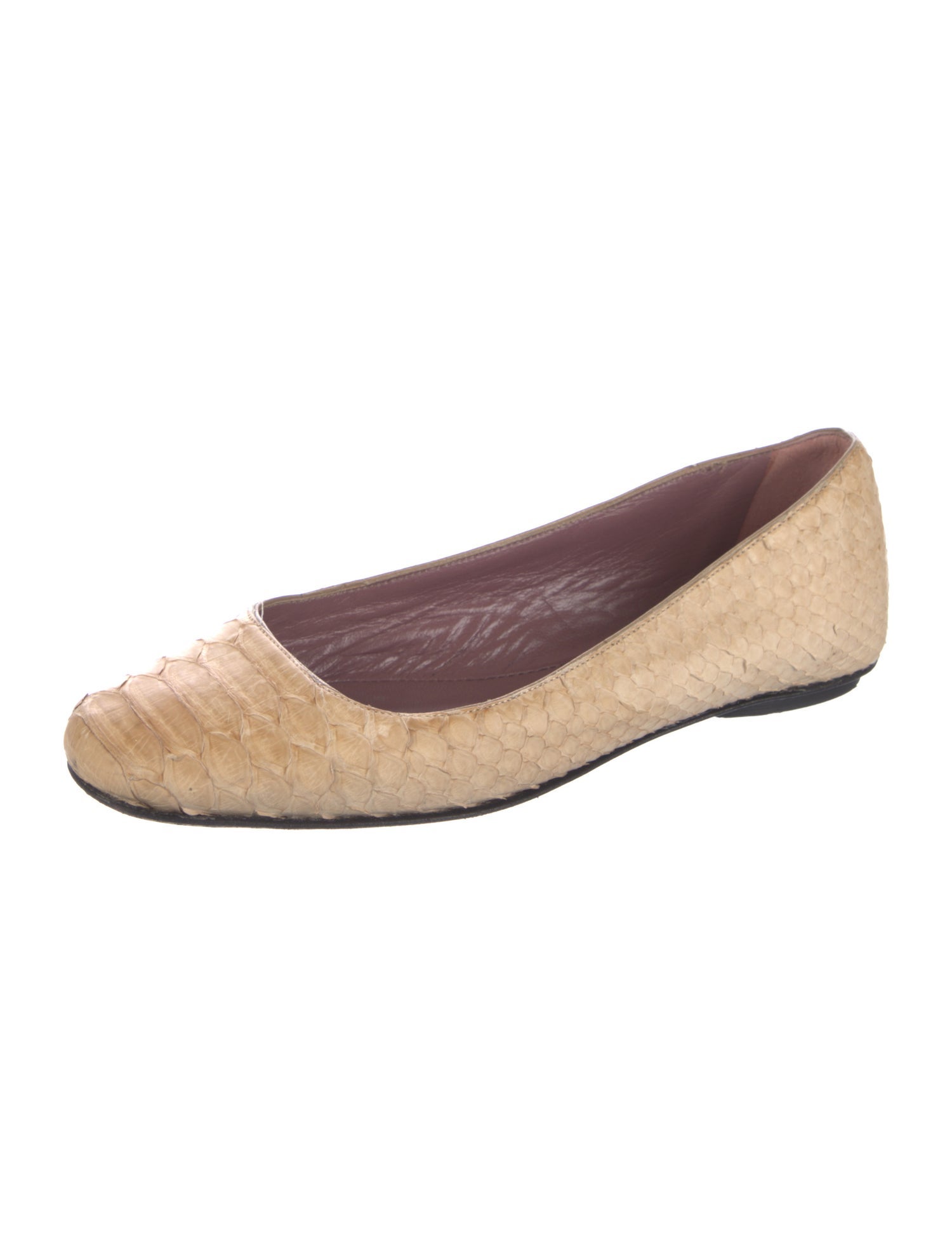 Jean-Michel Cazabat Python Animal Print Ballet Flats