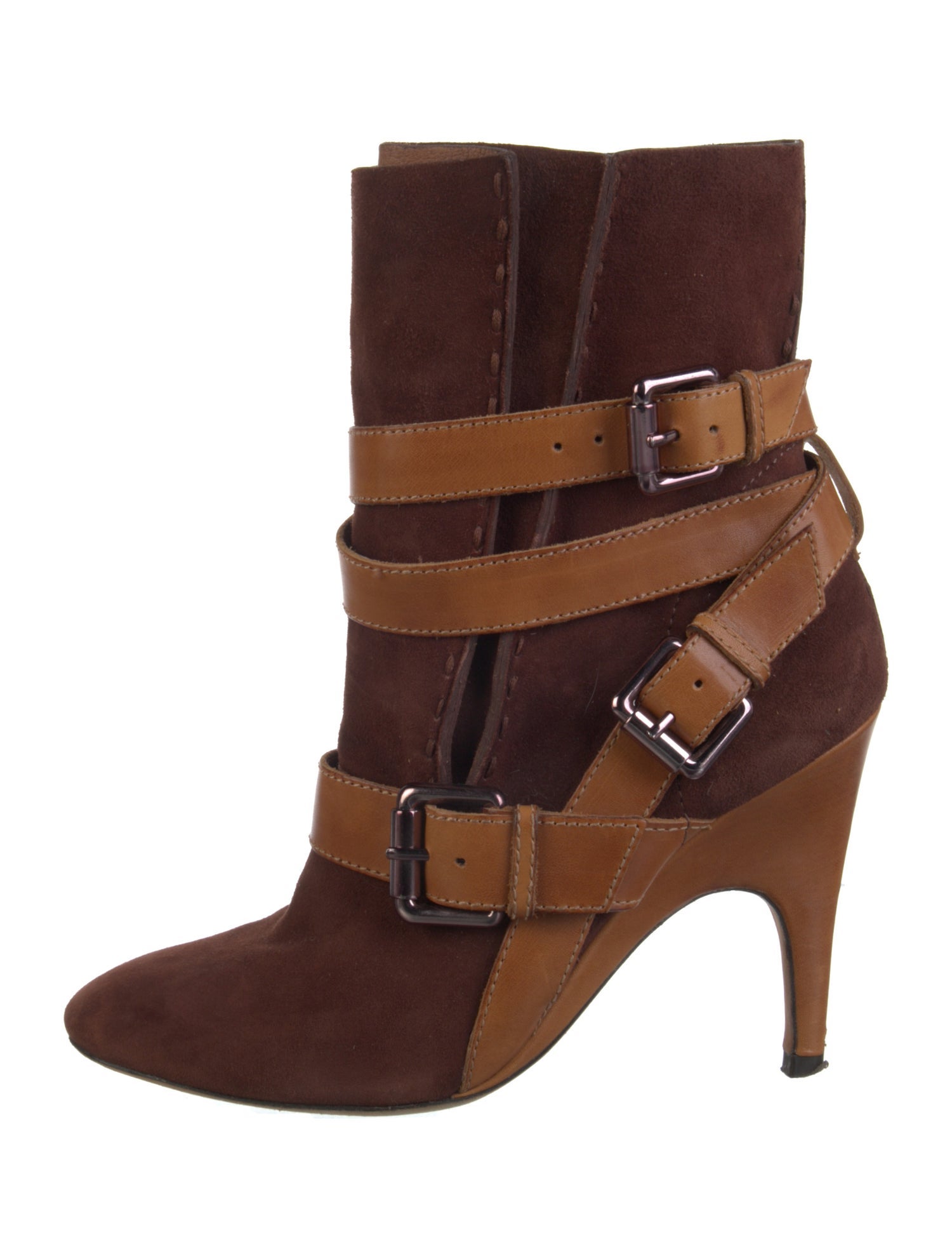 Jean-Michel Cazabat Suede Colorblock Pattern Boots
