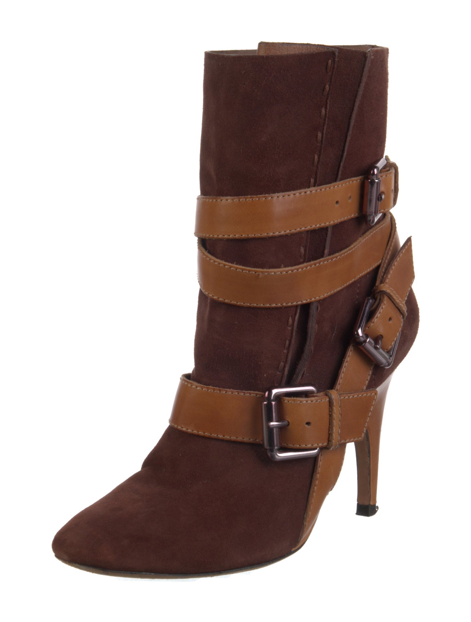 Jean-Michel Cazabat Suede Colorblock Pattern Boots