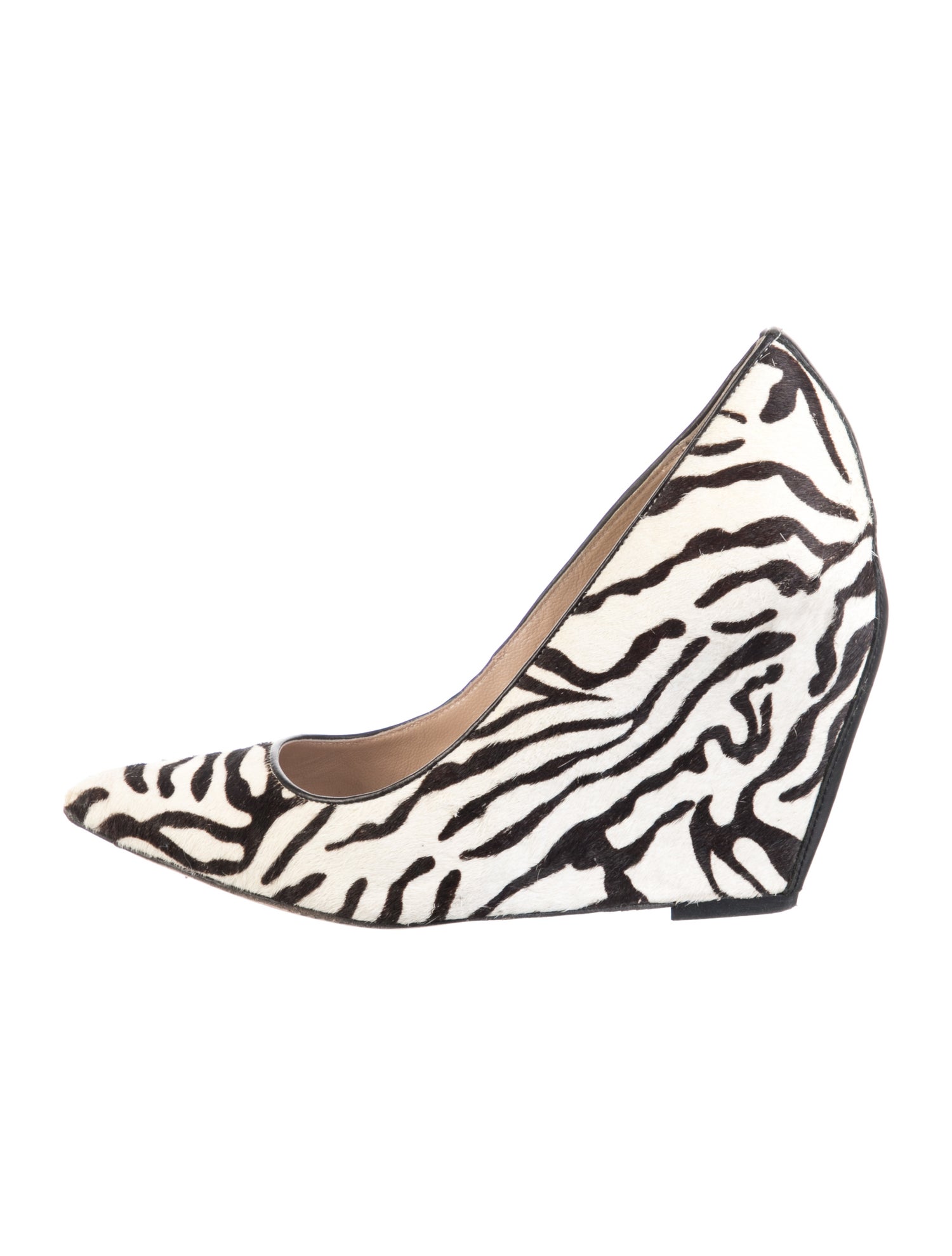 Jean-Michel Cazabat Ponyhair Animal Print Pumps