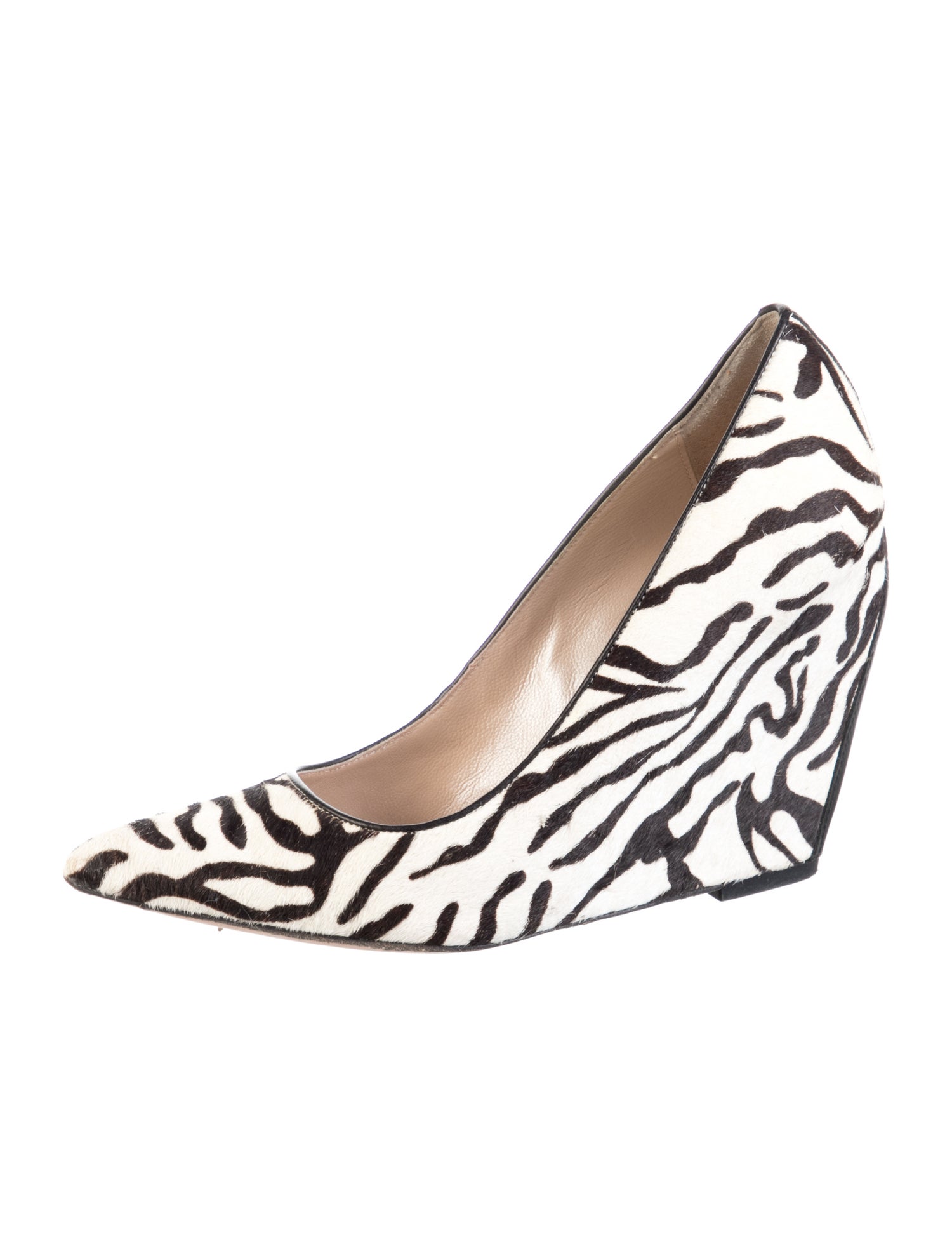 Jean-Michel Cazabat Ponyhair Animal Print Pumps