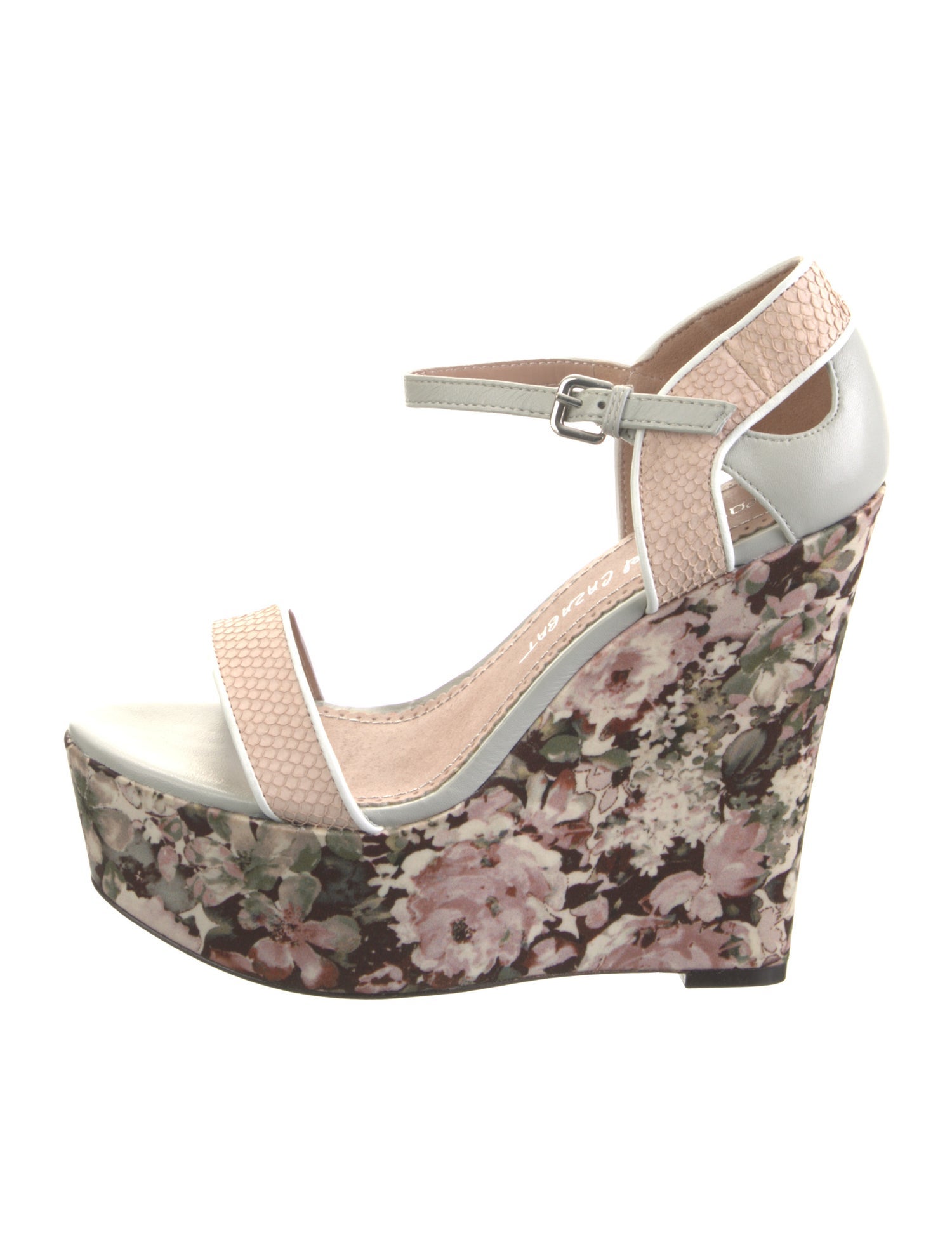 Jean-Michel Cazabat Neoprene Floral Print Espadrilles