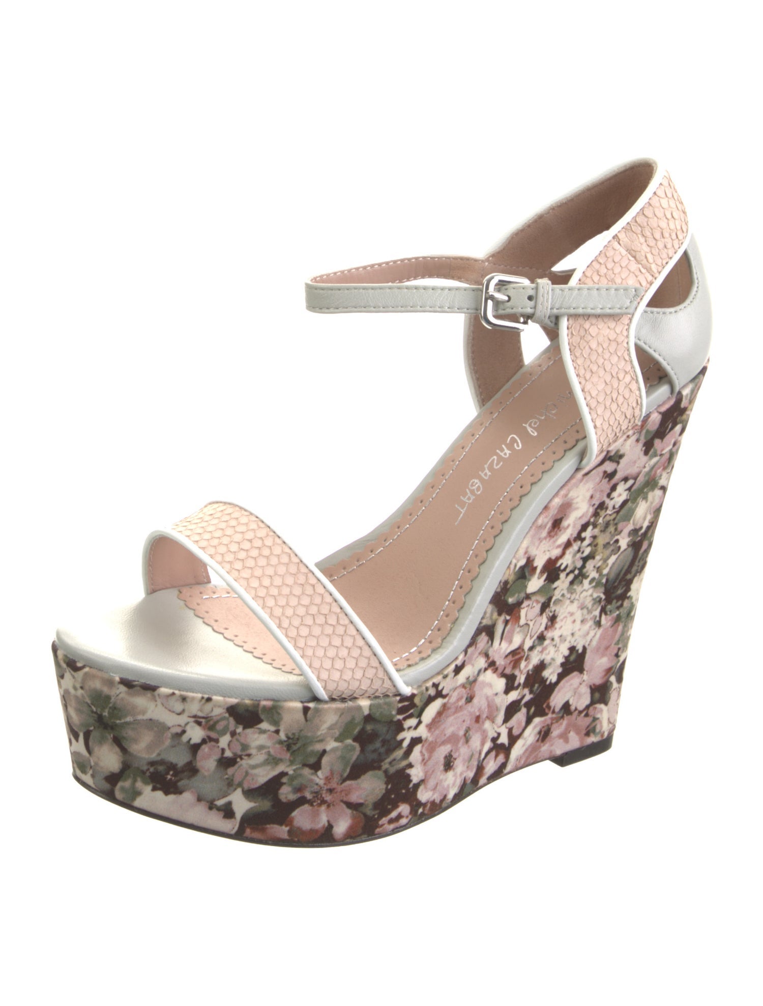 Jean-Michel Cazabat Neoprene Floral Print Espadrilles