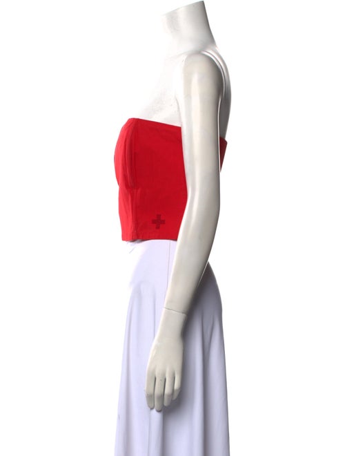 JC de Castelbajac Strapless Crop Top