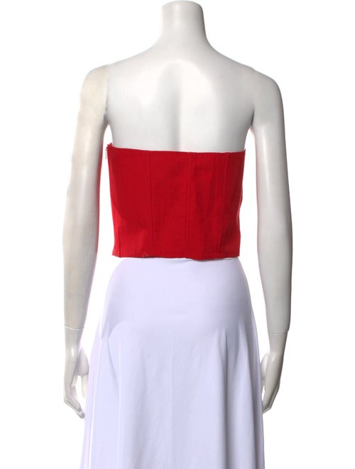 JC de Castelbajac Strapless Crop Top