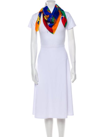 JC de Castelbajac Silk Printed Scarf