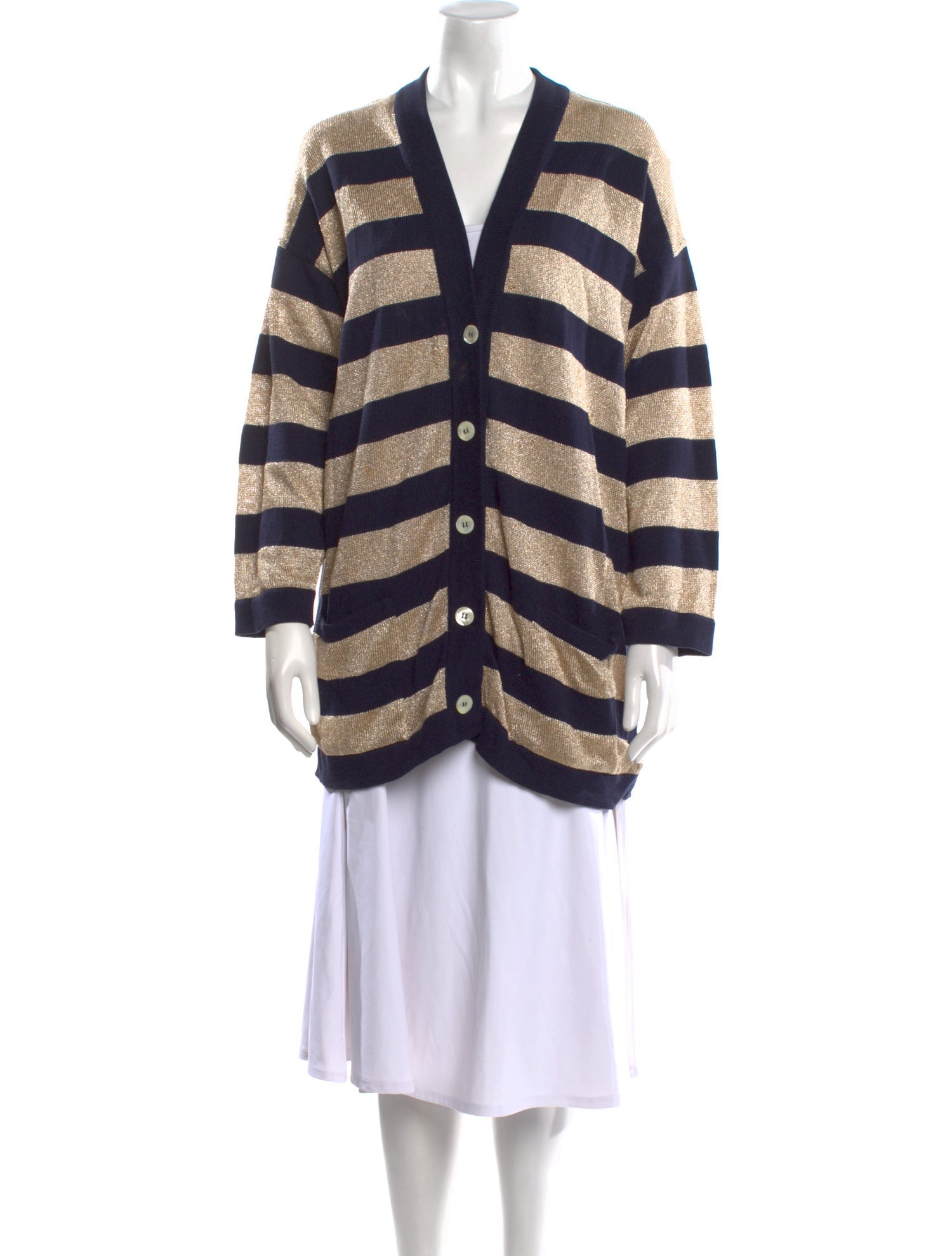 JC de Castelbajac Striped V-Neck Sweater