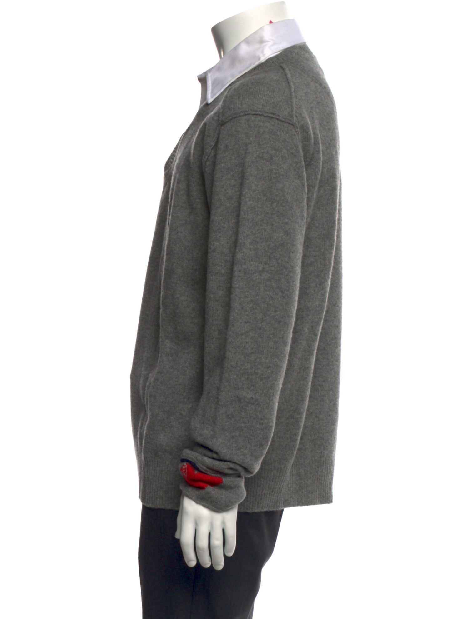 JC de Castelbajac Collar Long Sleeve Polo Sweater