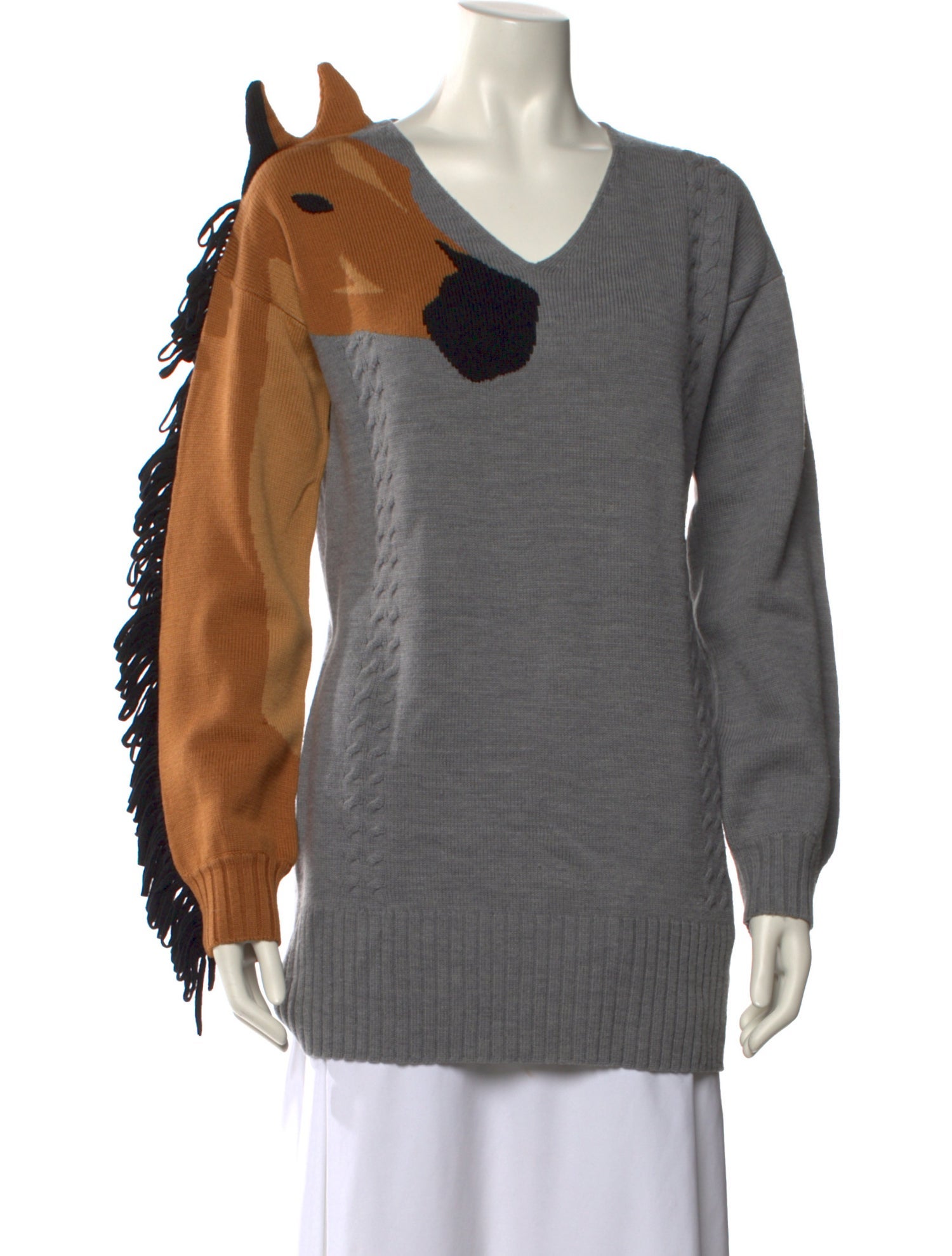 JC de Castelbajac Virgin Wool Printed Sweater