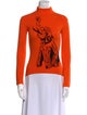 JC de CASTELBAJAC Paris x Rossignol Graphic Print Turtleneck Sweatshirt