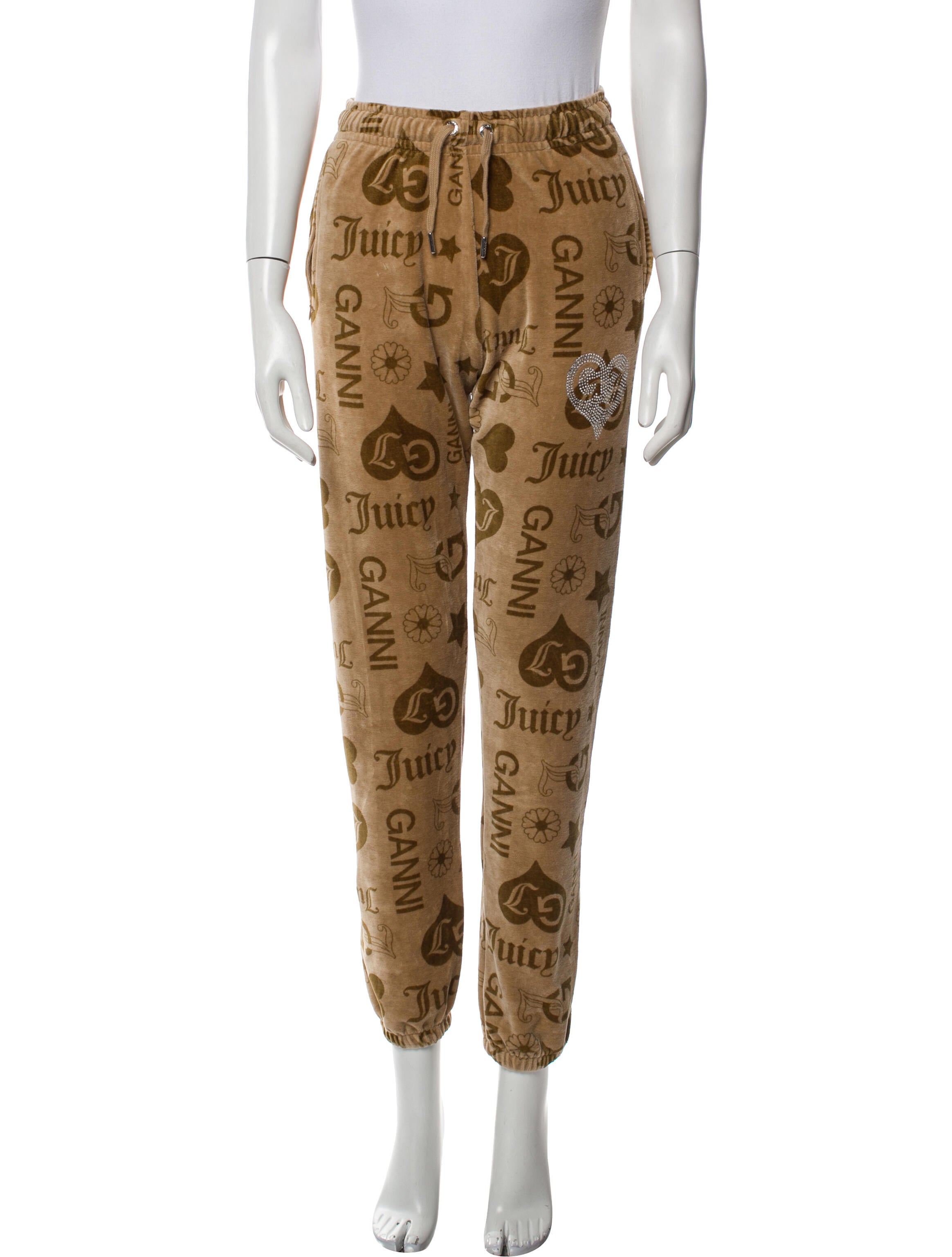 Juicy Couture x GANNI Printed Crystal Embellishments Sweatpants