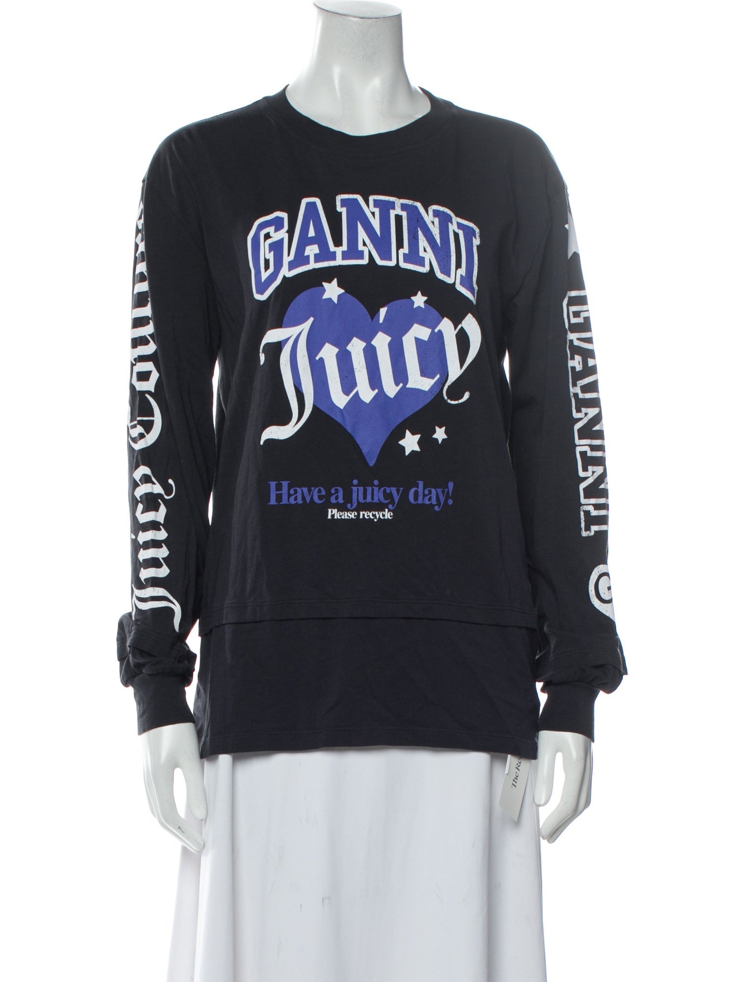 Juicy Couture x GANNI Graphic Print Crew Neck Sweatshirt