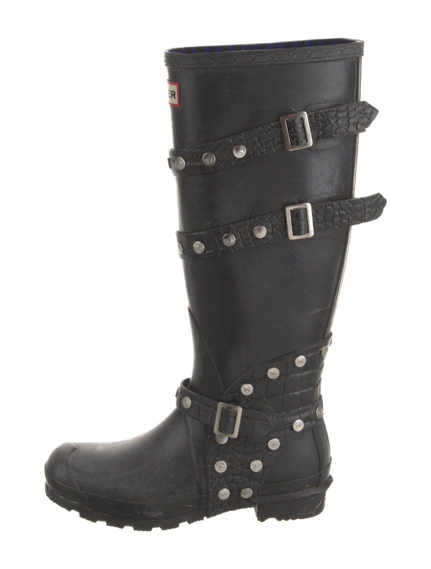 Jimmy Choo x Hunter Rubber Studded Accents Rain Boots