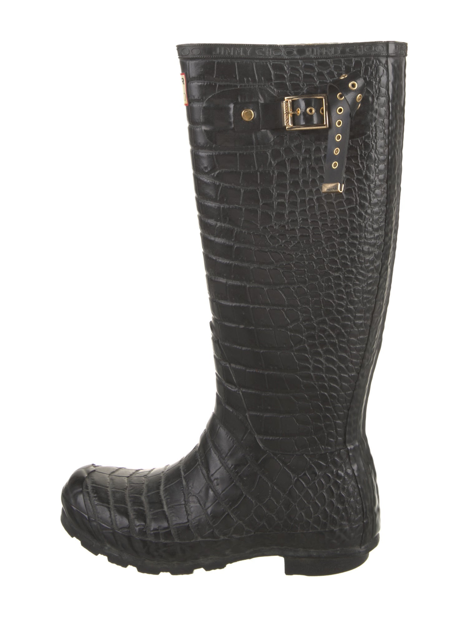 Jimmy Choo x Hunter Rubber Animal Print Rain Boots