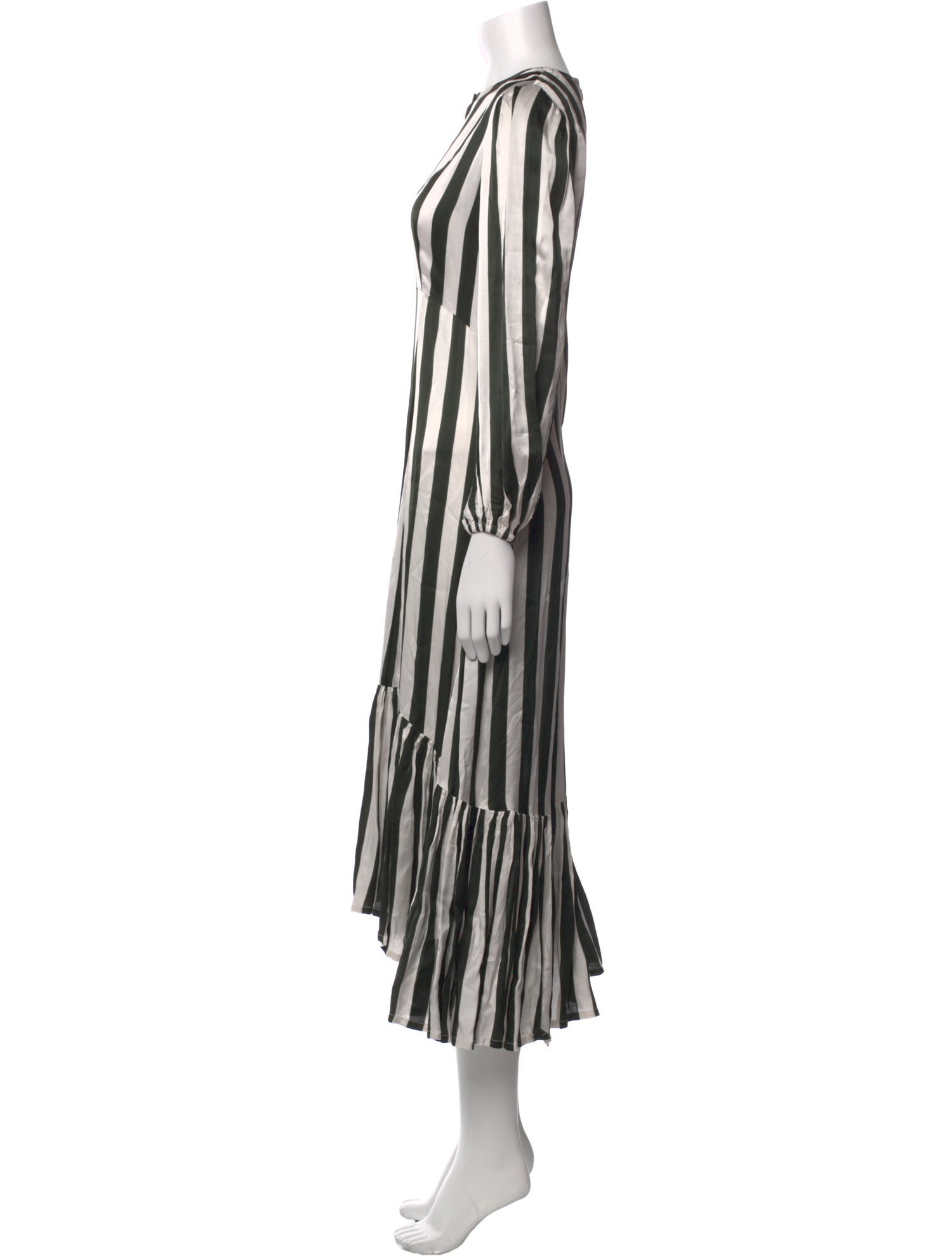 Jonny Cota Studio Striped Long Dress