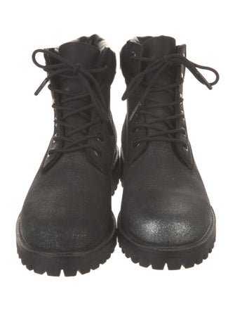 Jimmy Choo x Timberland Glitter Accents Combat Boots
