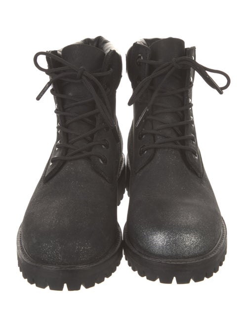 Jimmy Choo x Timberland Glitter Accents Combat Boots