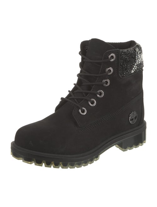 Jimmy Choo x Timberland Suede Printed Combat Boots