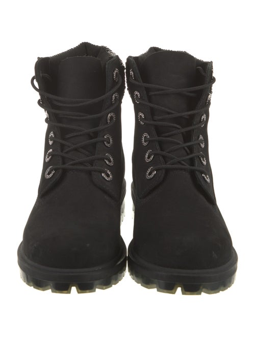 Jimmy Choo x Timberland Suede Printed Combat Boots