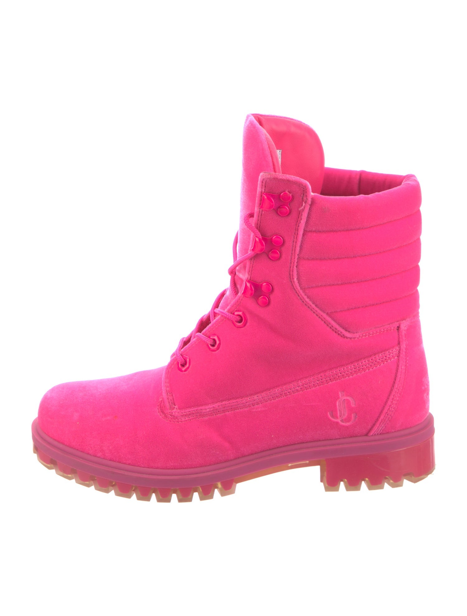 Jimmy Choo x Timberland Velvet Combat Boots