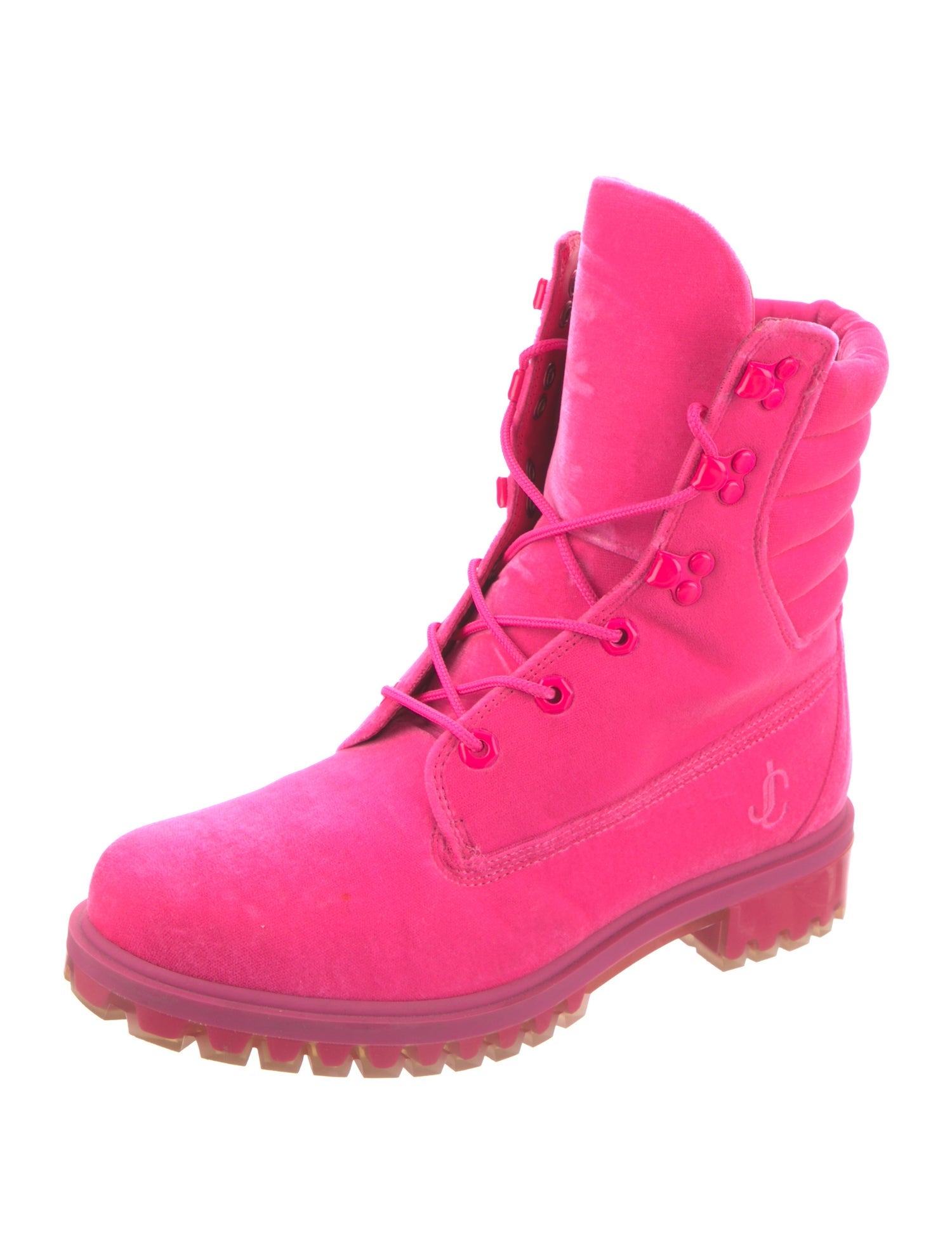 Jimmy Choo x Timberland Velvet Combat Boots