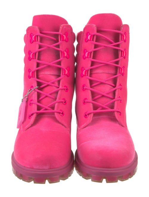 Jimmy Choo x Timberland Velvet Combat Boots