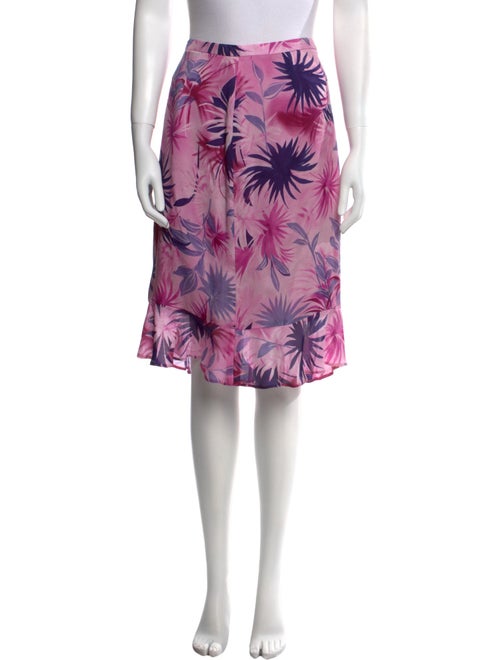 Juliana Collezione Silk Knee-Length Skirt