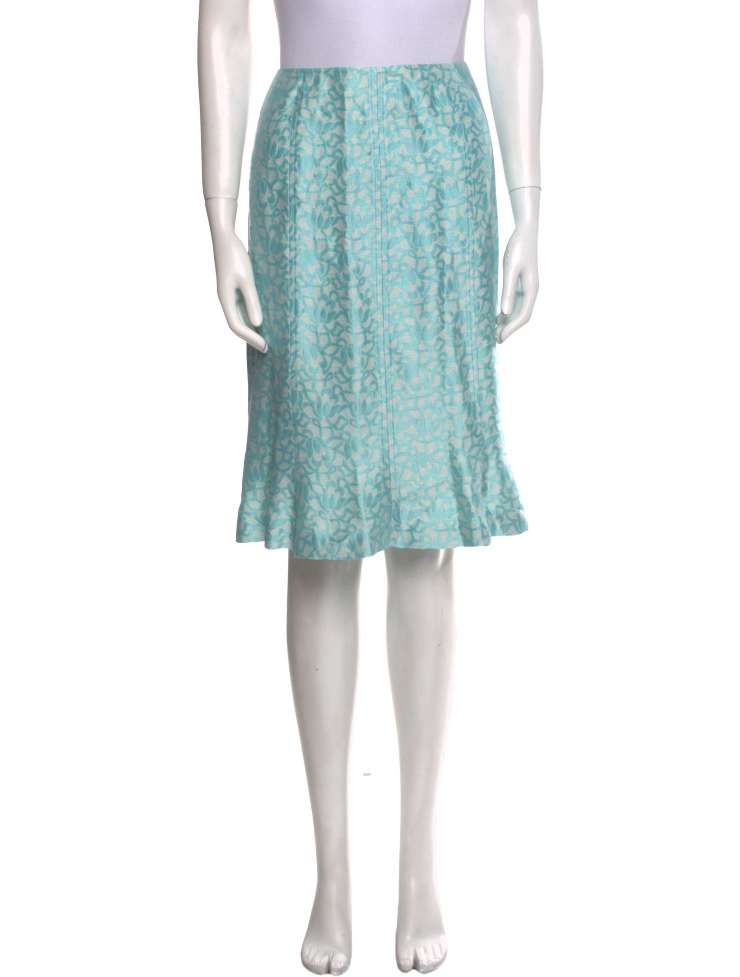 Juliana Collezione Silk Knee-Length Skirt