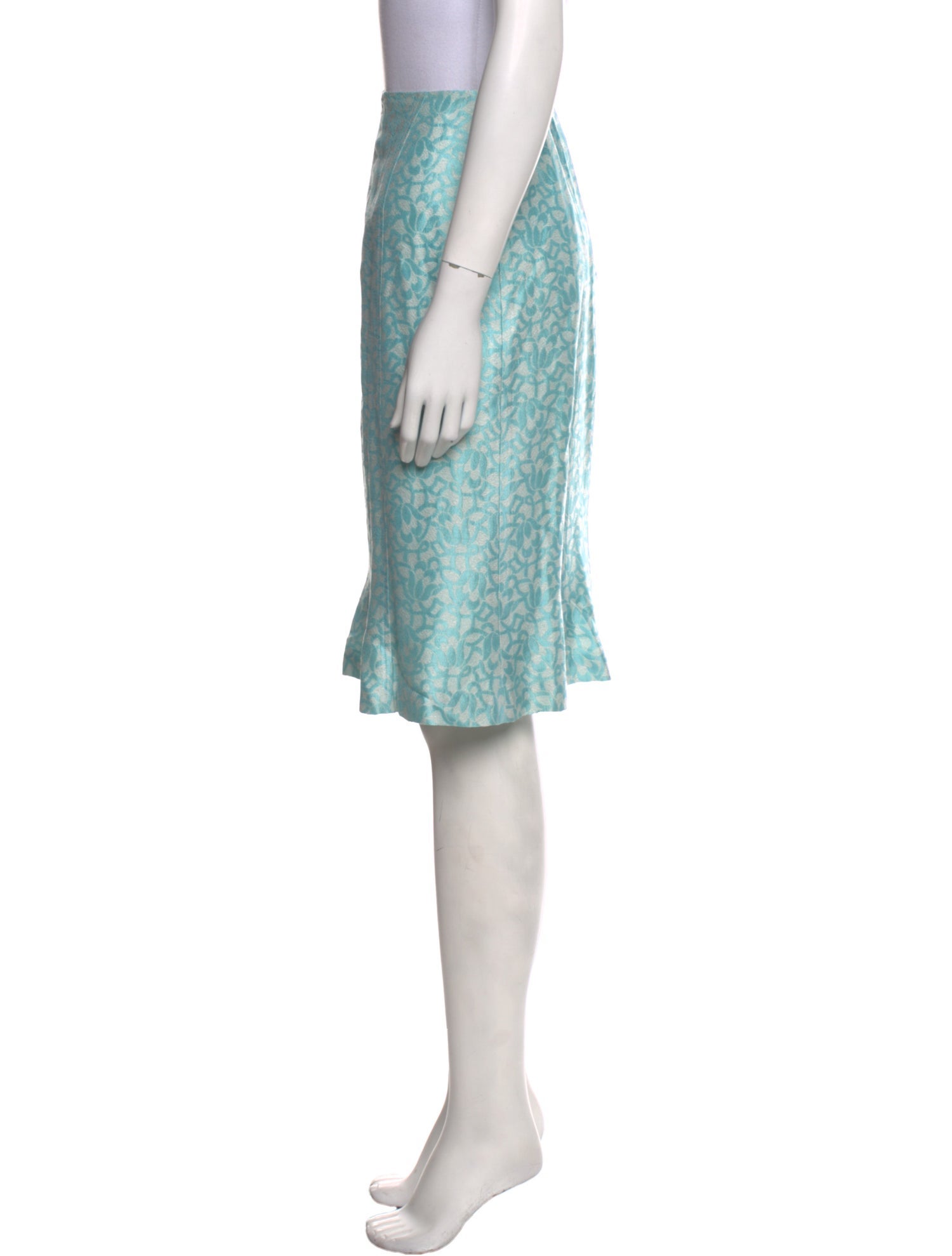 Juliana Collezione Silk Knee-Length Skirt