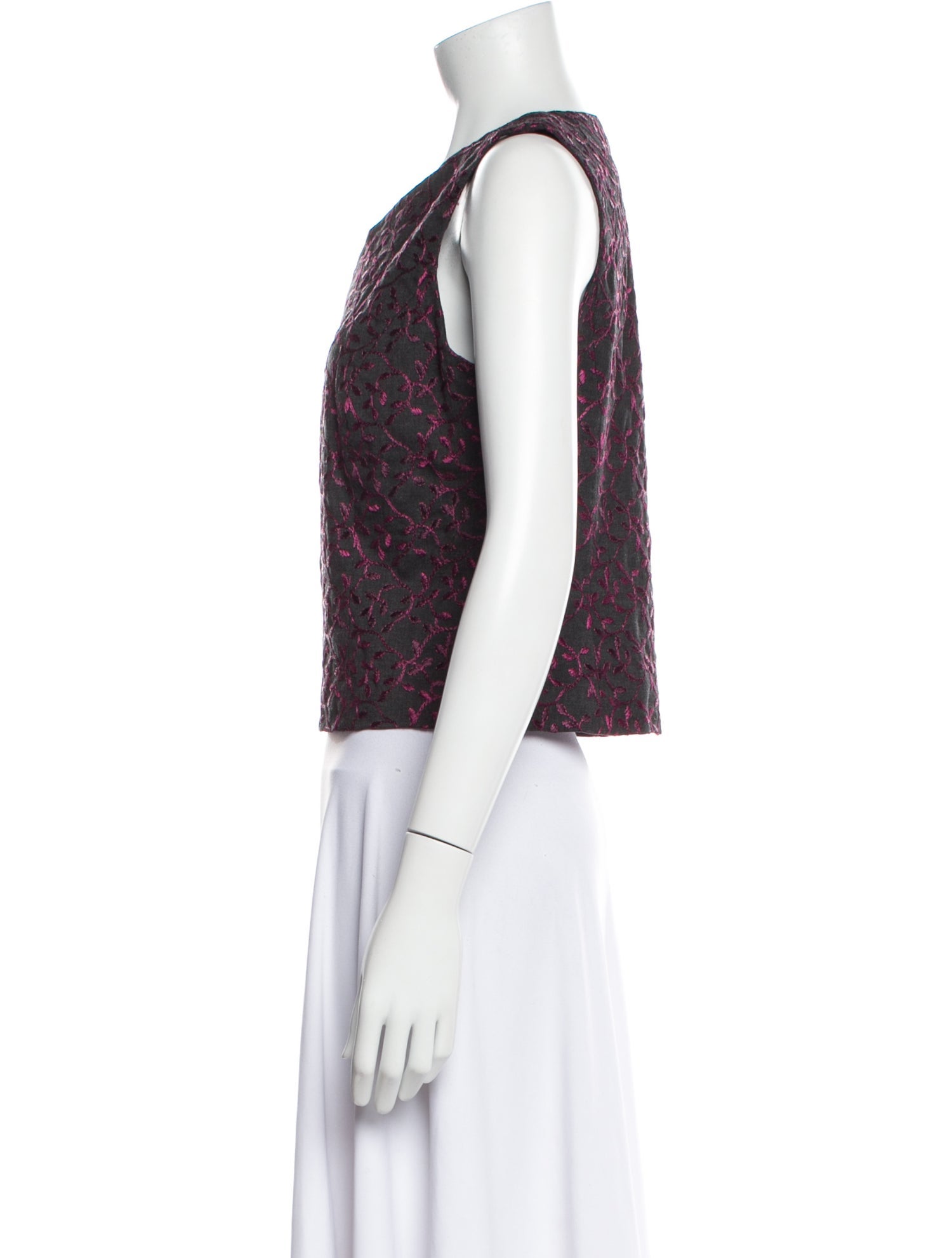 Juliana Collezione Wool Printed Crop Top