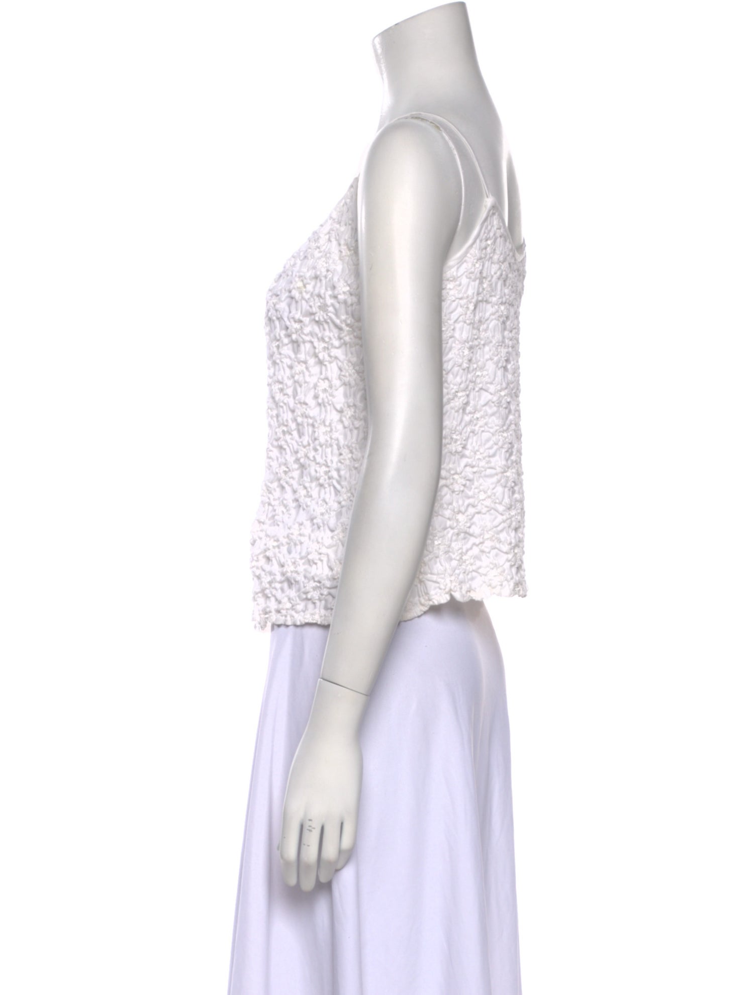 Juliana Collezione Scoop Neck Sleeveless Crop Top