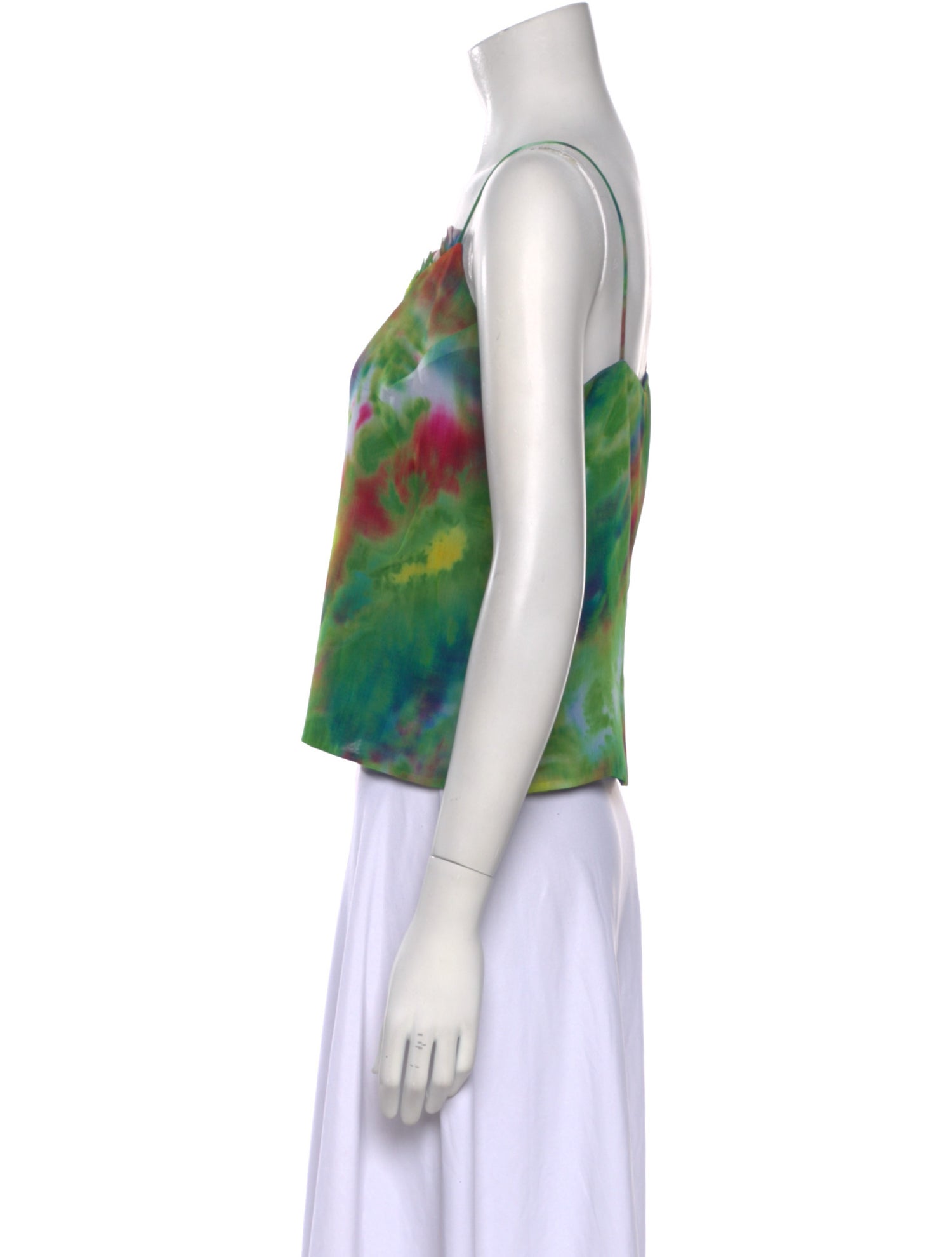 Juliana Collezione Printed Scoop Neck Crop Top