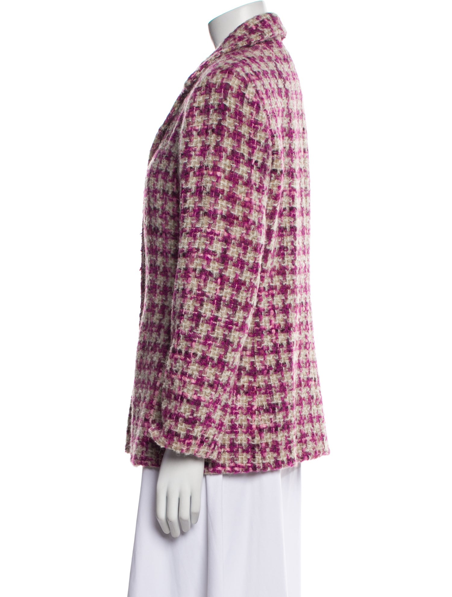 Juliana Collezione Plaid Print Blazer