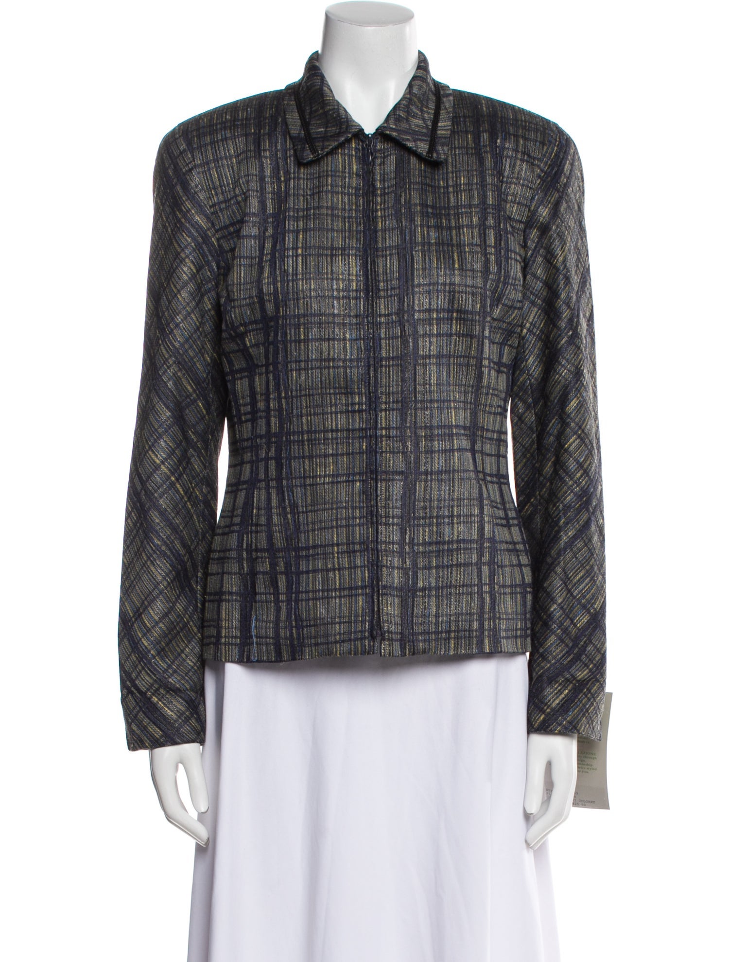 Juliana Collezione Plaid Print Evening Jacket