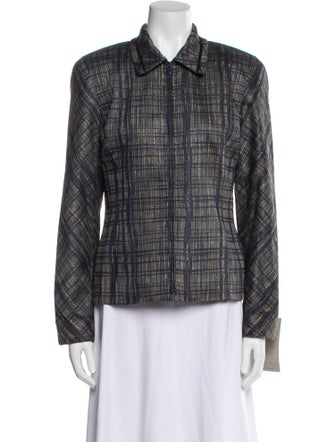 Juliana Collezione Plaid Print Evening Jacket
