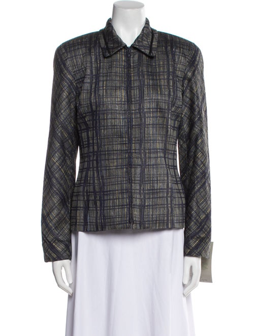 Juliana Collezione Plaid Print Evening Jacket