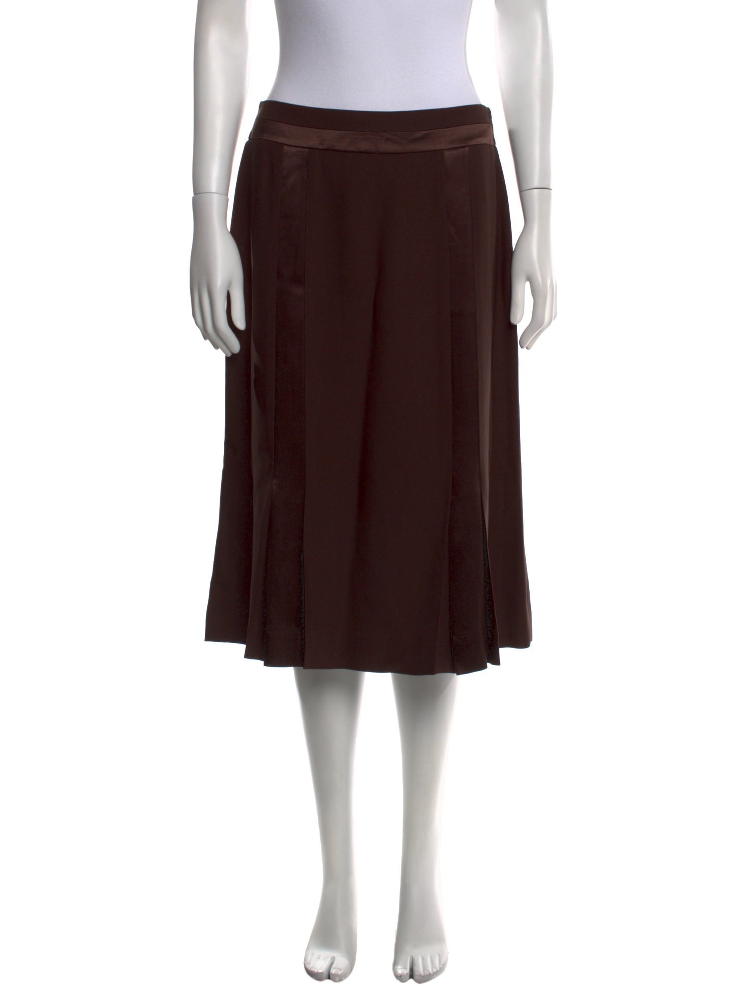 Juliana Collezione Silk Knee-Length Skirt