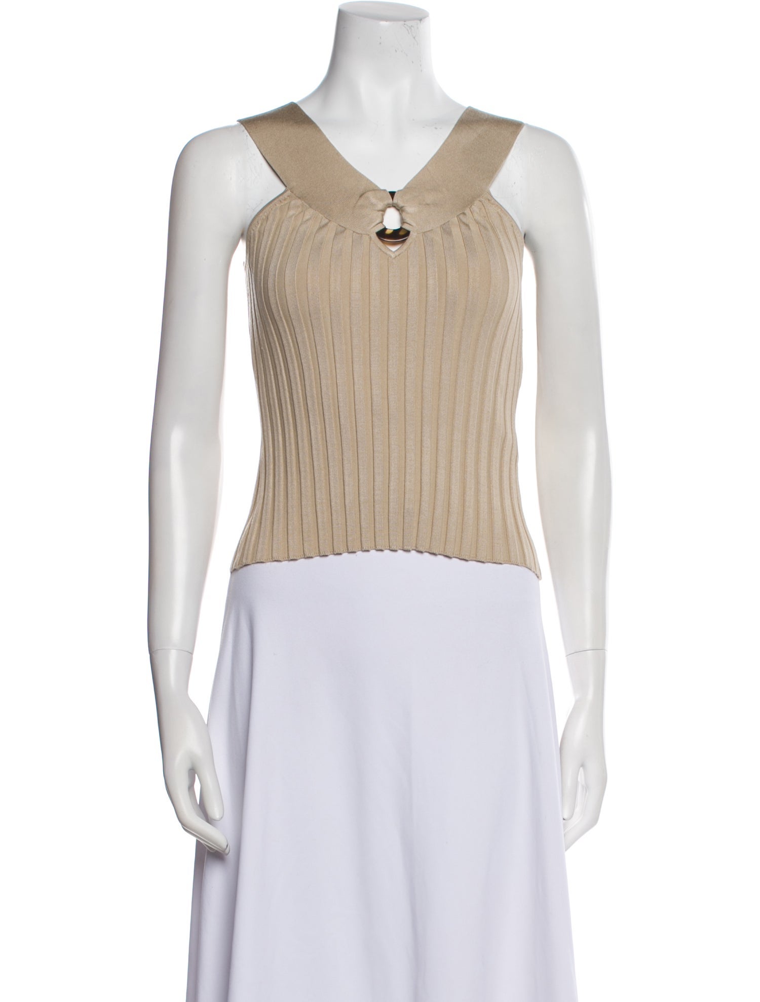 Juliana Collezione Silk V-Neck Crop Top