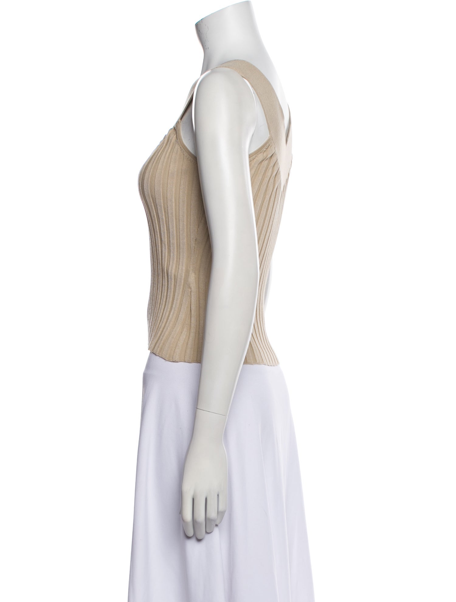 Juliana Collezione Silk V-Neck Crop Top