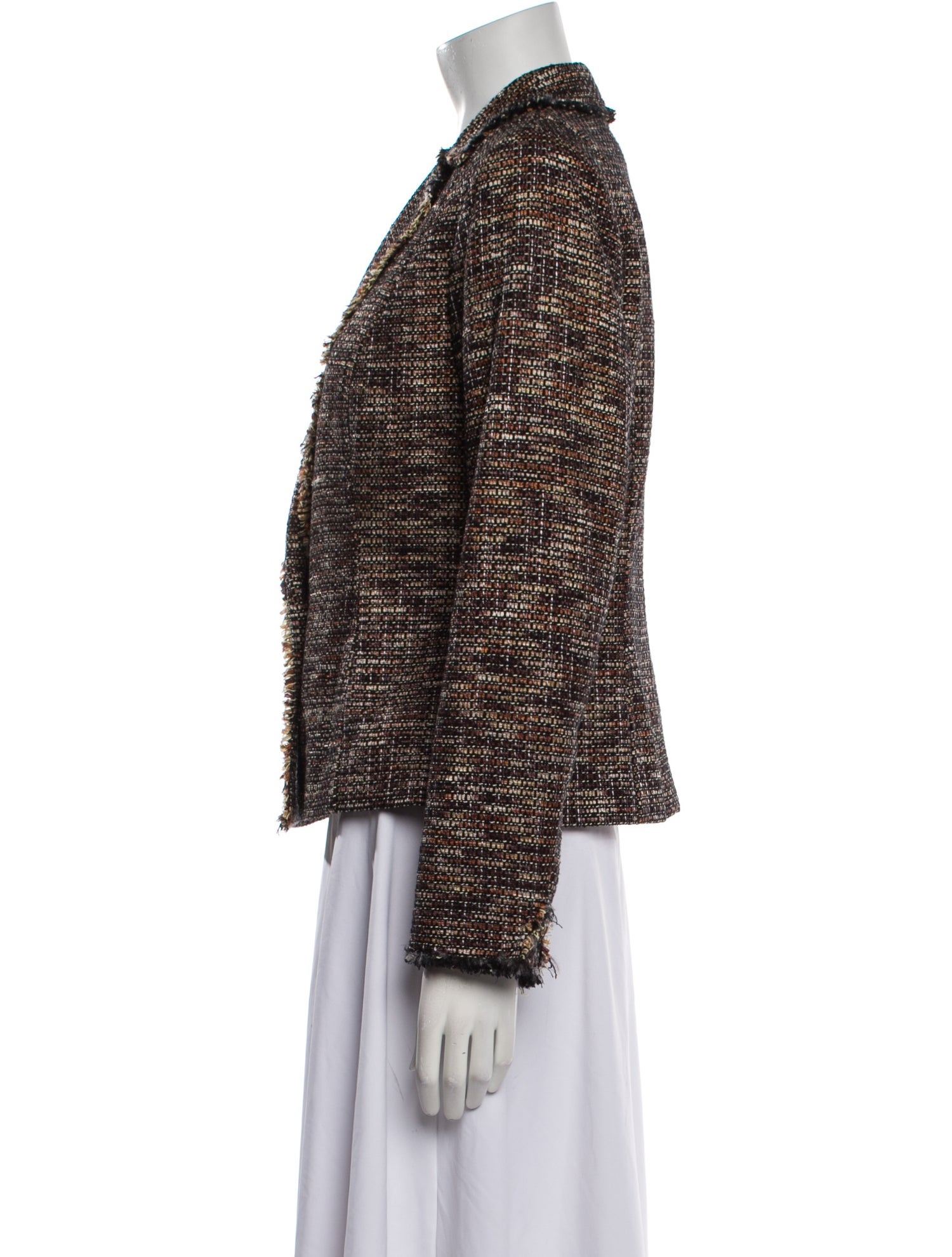 Juliana Collezione Nylon Tweed Pattern Blazer