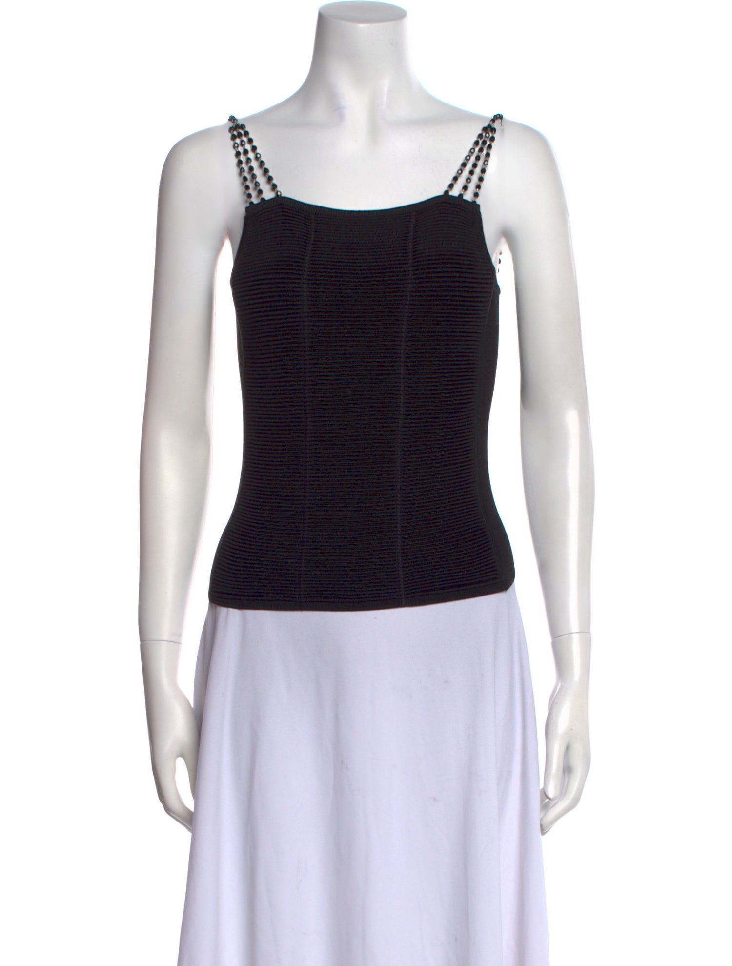 Juliana Collezione Square Neckline Sleeveless Top