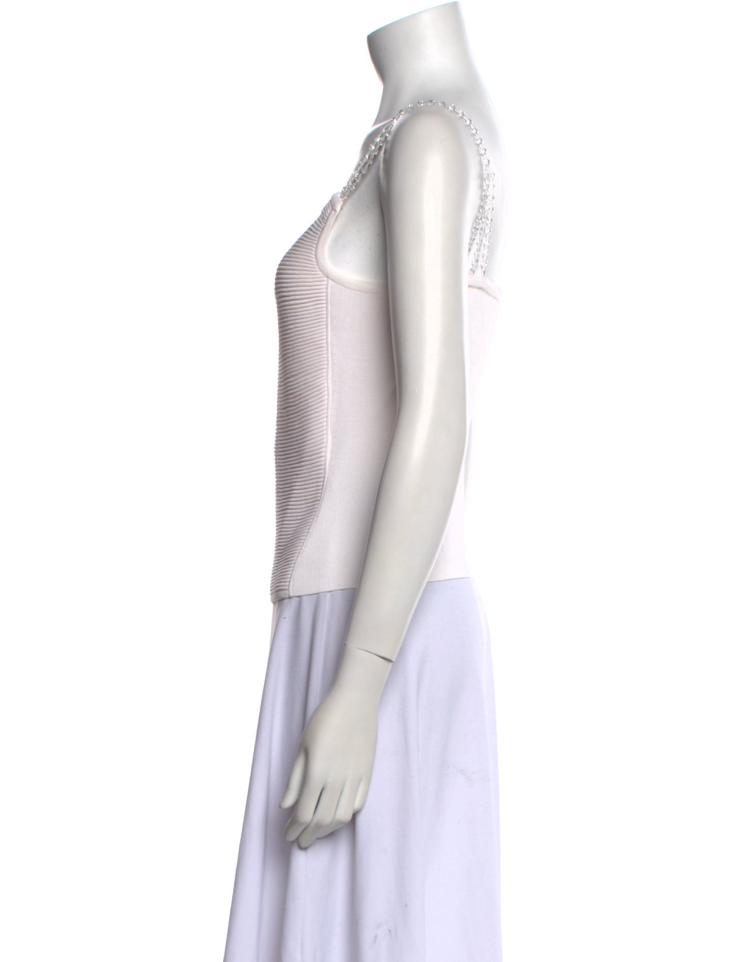 Juliana Collezione Striped Square Neckline Top