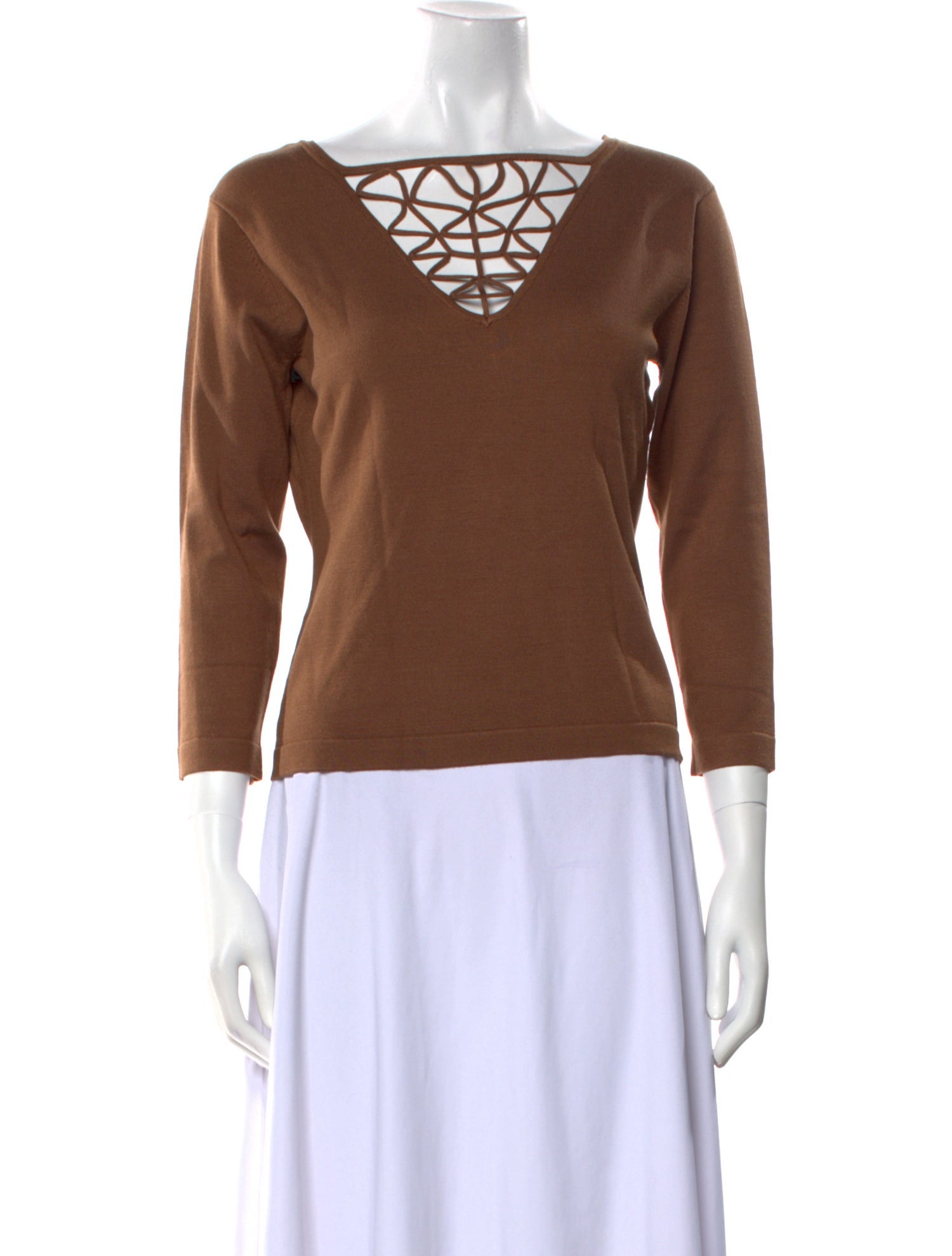 Juliana Collezione Silk Bateau Neckline Top