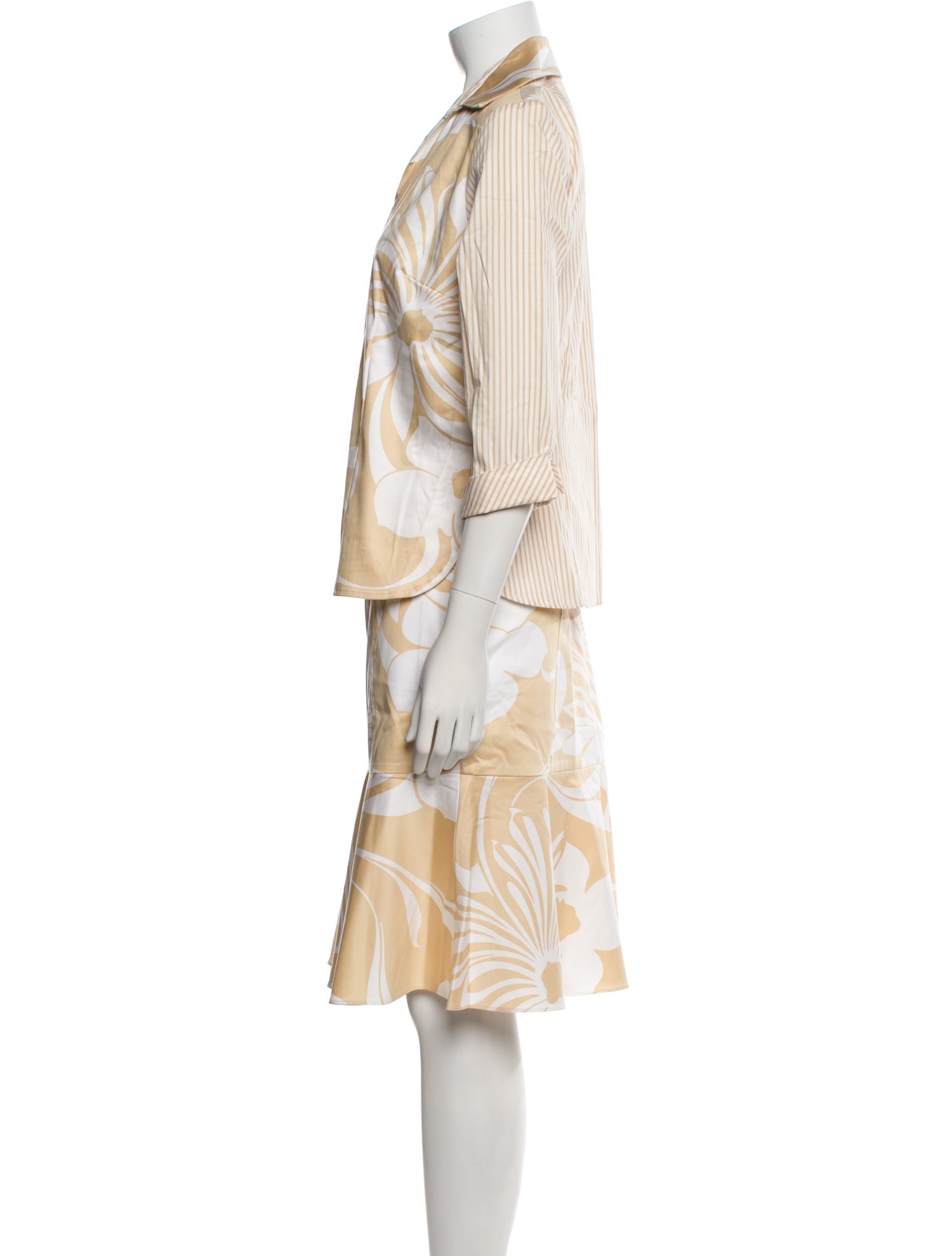 Juliana Collezione Printed Ruffle Embellishment Skirt Set w/ Tags