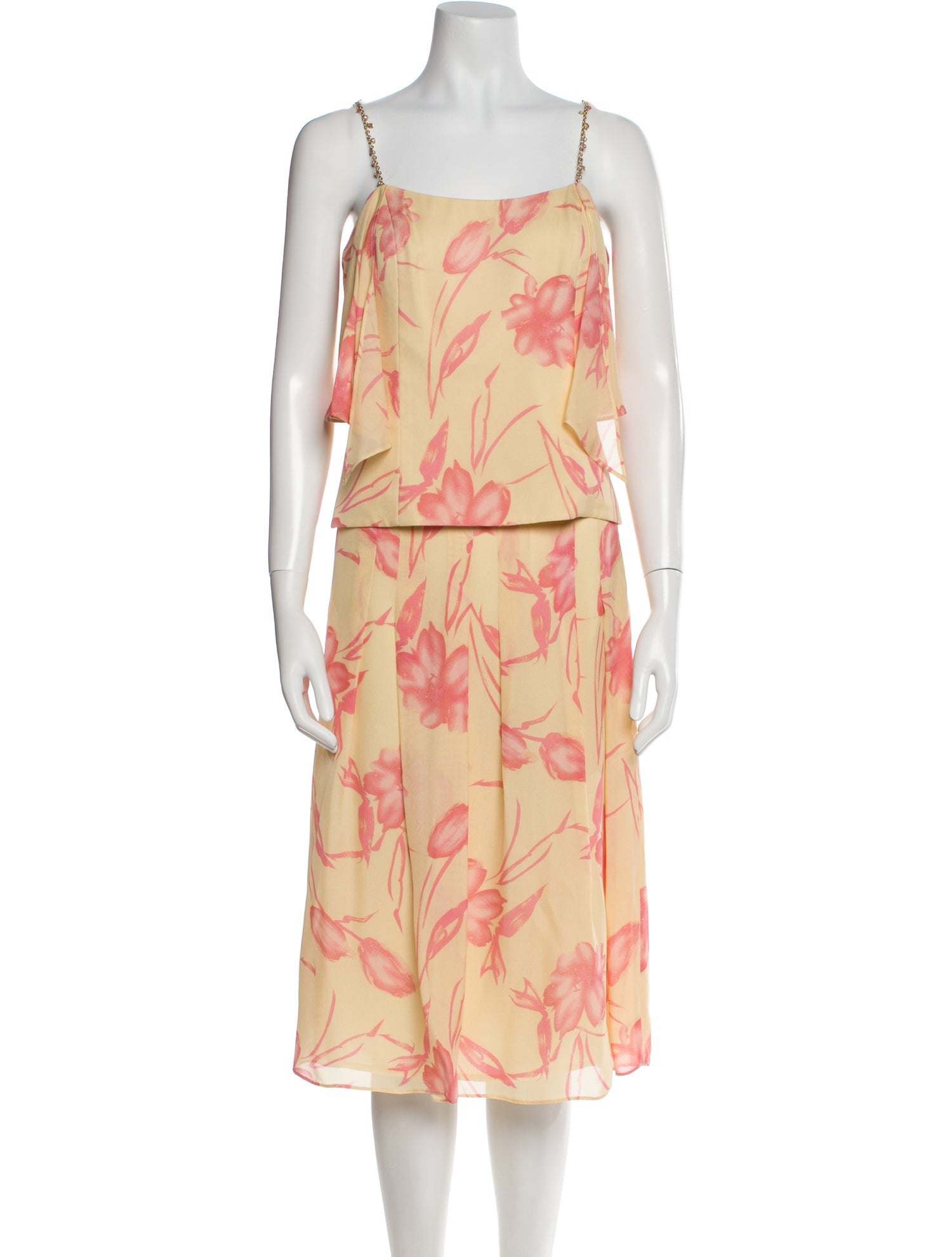 Juliana Collezione Silk Floral Print Skirt Set w/ Tags