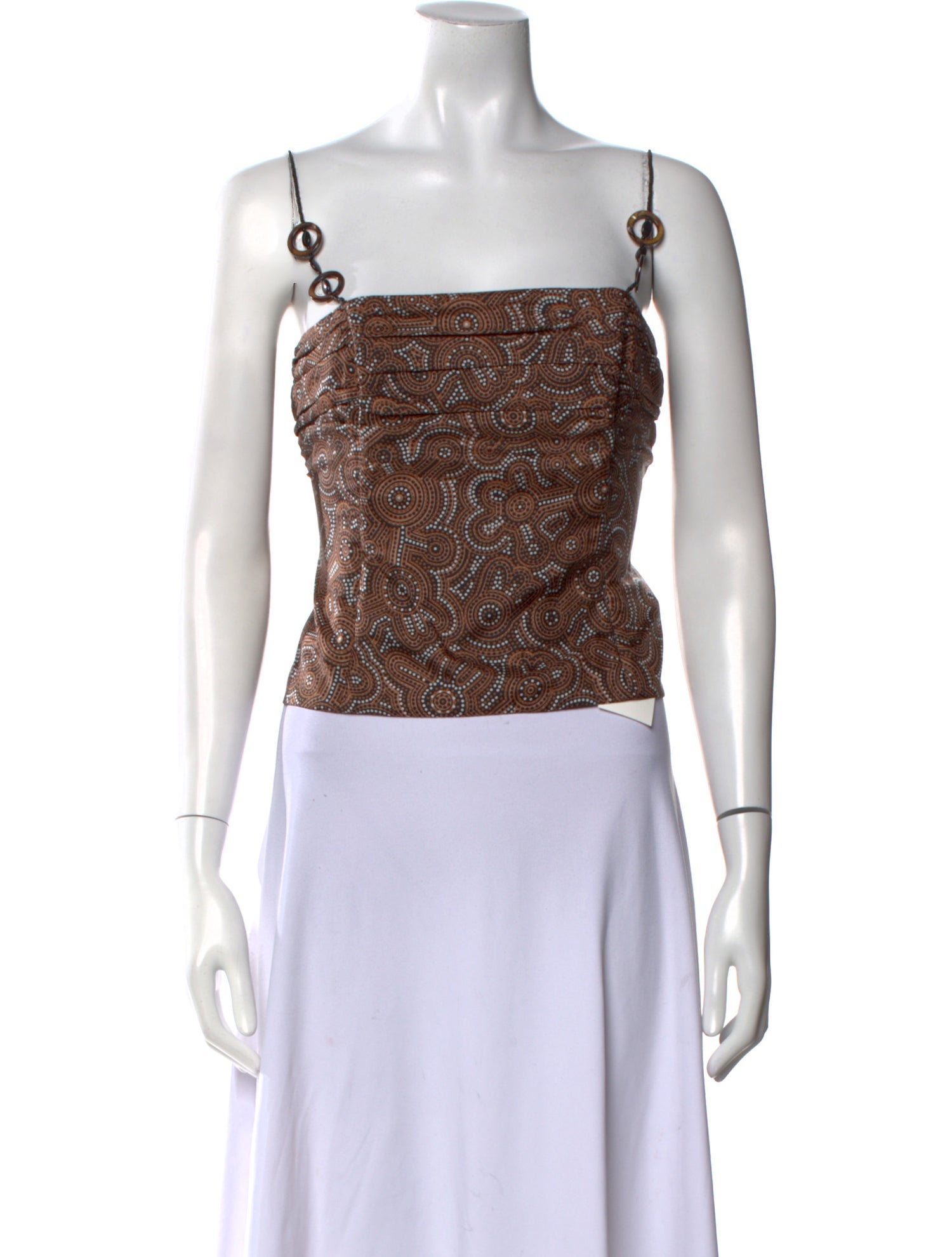 Juliana Collezione Silk Paisley Print Crop Top w/ Tags