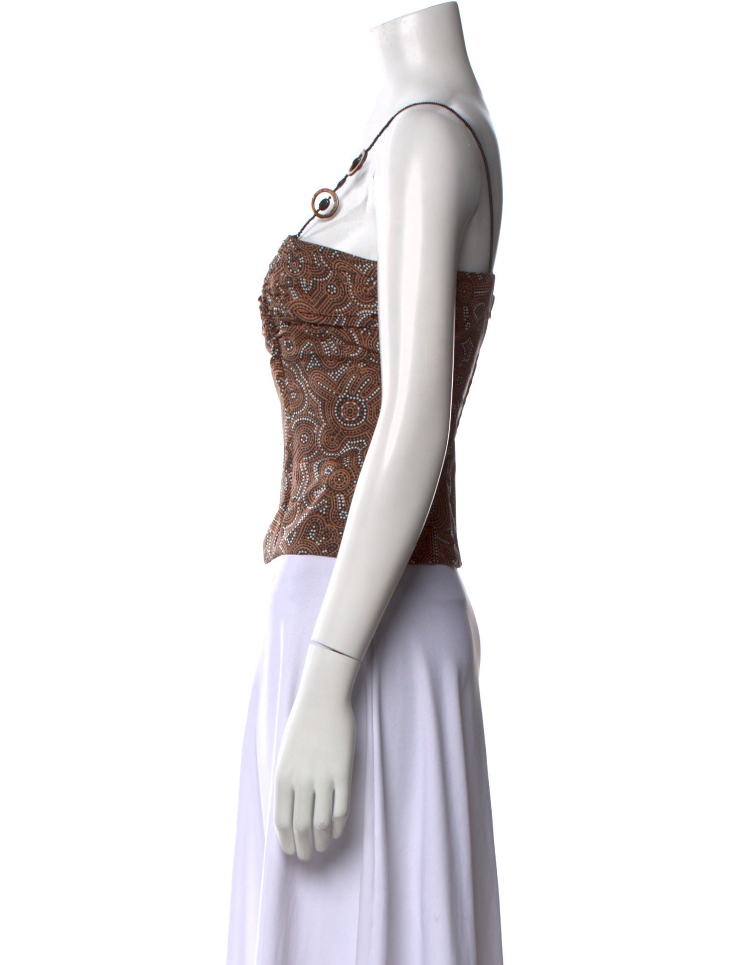 Juliana Collezione Silk Paisley Print Crop Top w/ Tags