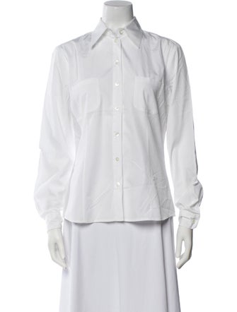 Juliana Collezione Long Sleeve Button-Up Top